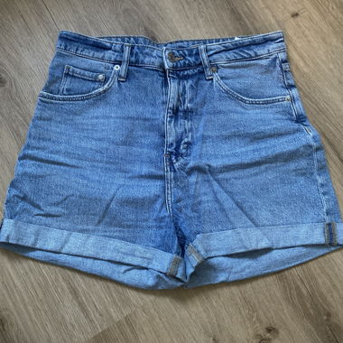 blue denim shorts