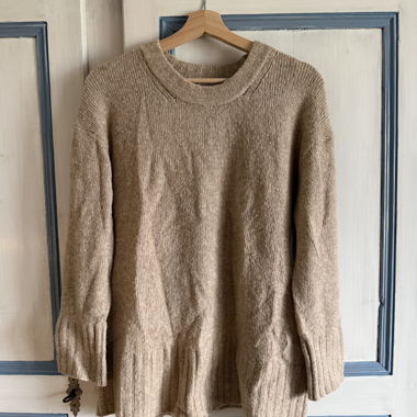 Maglione in maglia beige ZARA S