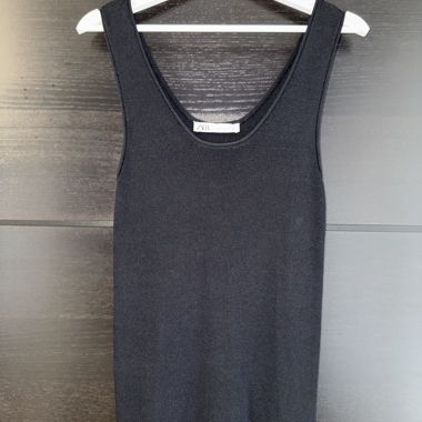 Top in maglia nero Zara senza maniche