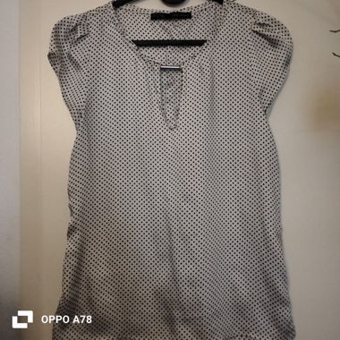 Zara Basic Polka Dot Blouse