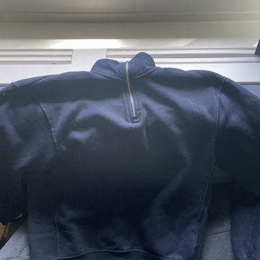 Zara Quarter Zip Navy Blue 