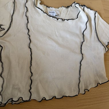 Crop top maniche corte Bershka bianco S