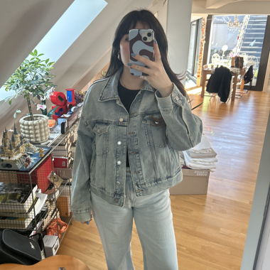 Veste en jean bleu clair M