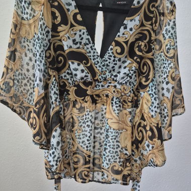 Bluse mit Morgan-Muster
