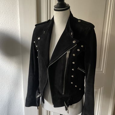 Giacca Saint Laurent in pelle nera
