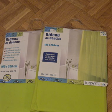Lot de 2 rideaux verts 180x200