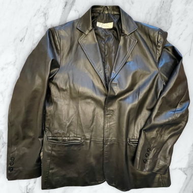 Schwarze Lederjacke mit noblem look