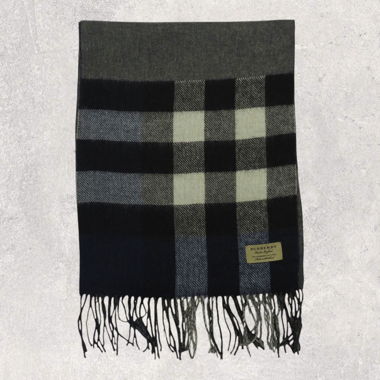 Vintage Burberry Scarf grey/blue