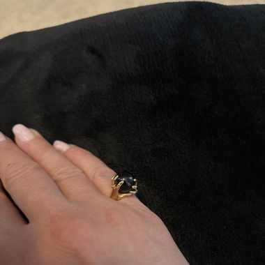 Belle bague plaqué or style Jourdan 
