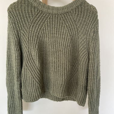 Maglione in maglia verde kaki