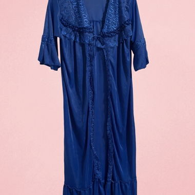 Vestaglia/abito blu in pizzo