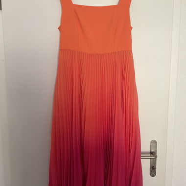 Orange and Fuchsia Ruffle Dress