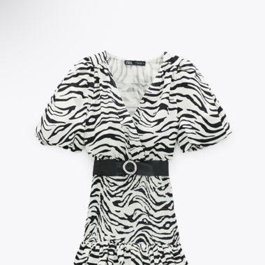 Zara Zebra print dress with belt