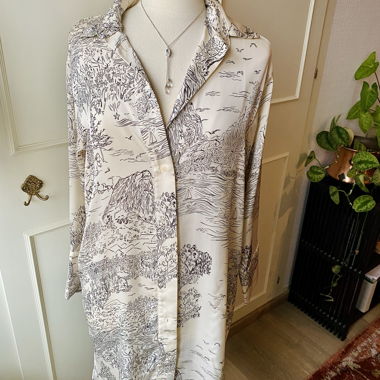 Chemise longue imprimée
