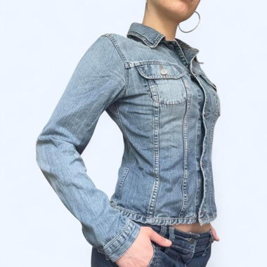 Giacca di jeans Benetton Slim Fit anni '90