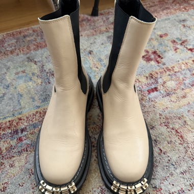 Bottes Chelsea beige