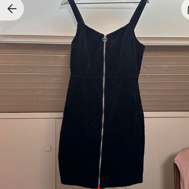 Vestito midi in velluto a coste con zip