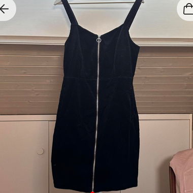 Midi-Kleid aus Cord mit Reissverschluss