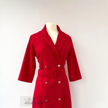 Edles rotes Blazerkleid aus Frankreich NP 270