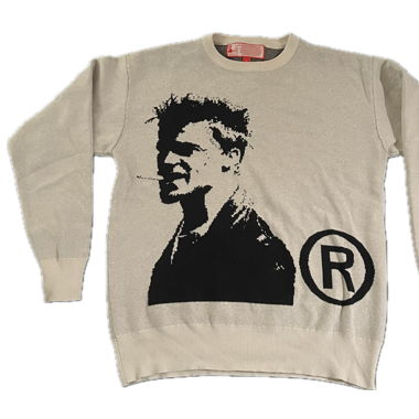 White Sweat-shirt with Brad Pitt Print 