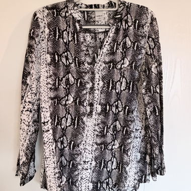 Bluse mit Schlangenprint Zebra Grösse M