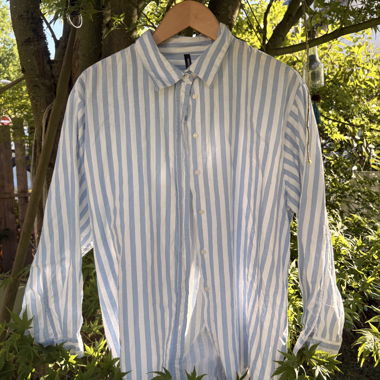 Chemise rayée bleu/blanc