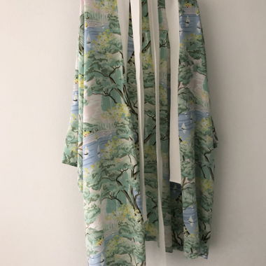 Kimono / Blue-Green Peignoir OLIVIA by HALLE