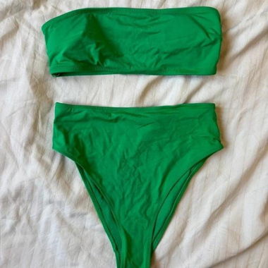maillot de bain taille haute vert
