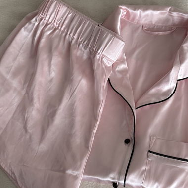 Pigiama satinato rosa 