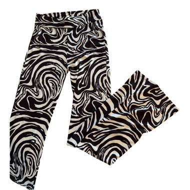 Pantalon souple zébré