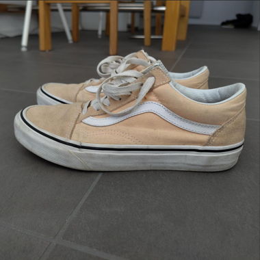 Orange vans shoes 
