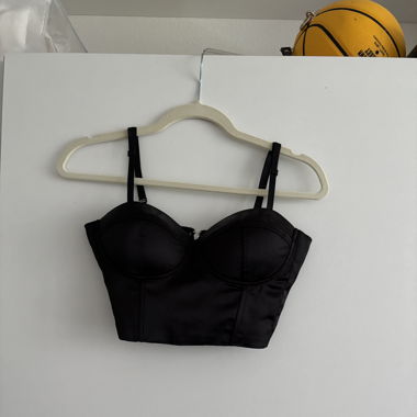 top corsetto nero