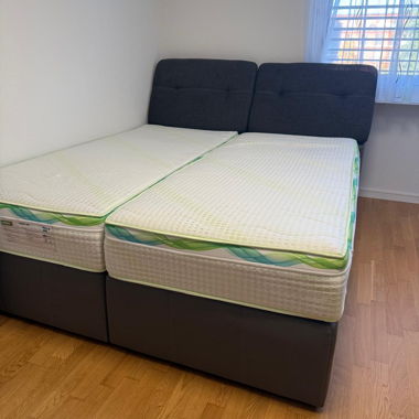 Letto boxspring 180x200 con contenitore / 2 comodini
