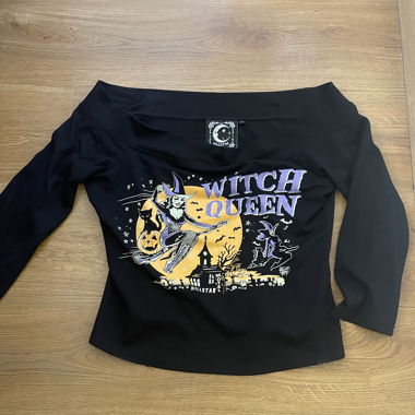 Crop top marche 3/4 noir Killstar Witch Queen