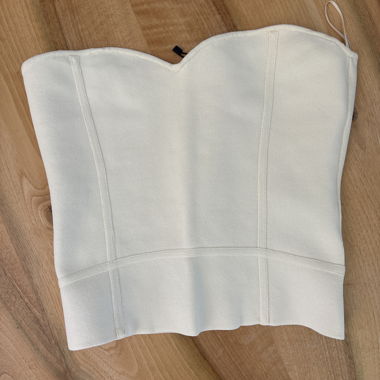 Cremefarbenes Korsett top