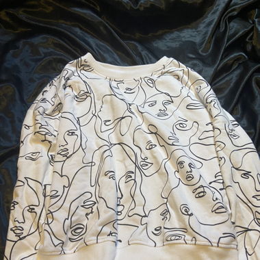 Weisses Kunst Sweatshirt 