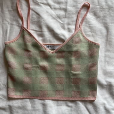 Crop Top rosa/grün