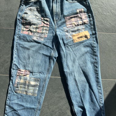Patchwork Mom Jeans 