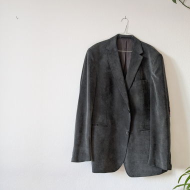 Oversized Cord Blazer grau
