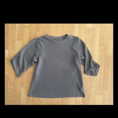 Grey textured sweater XL polyester