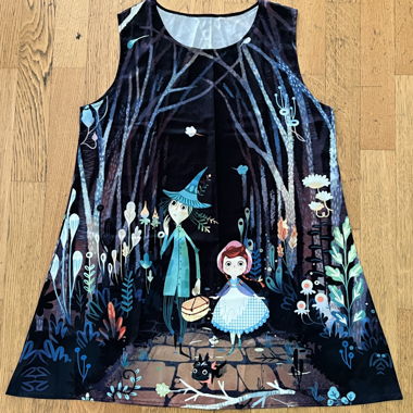 Printed Sleeveless Dress (L)