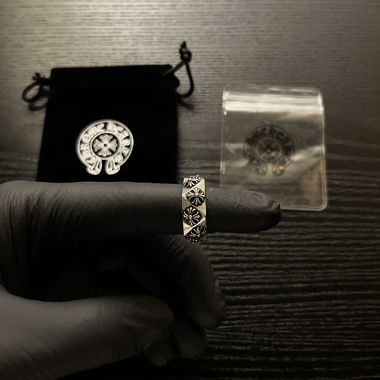 Silver Ring with Cross Motif