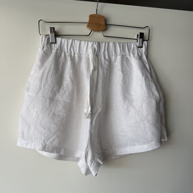 White Linen Shorts