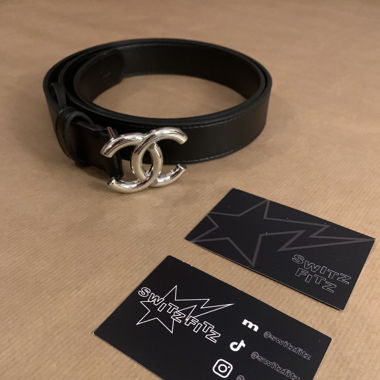Chanel CC Silver Buckle Belt