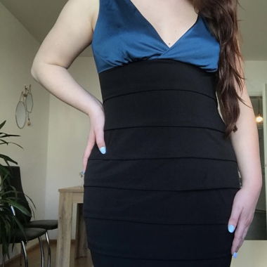 Blue Black Bodycon Dress