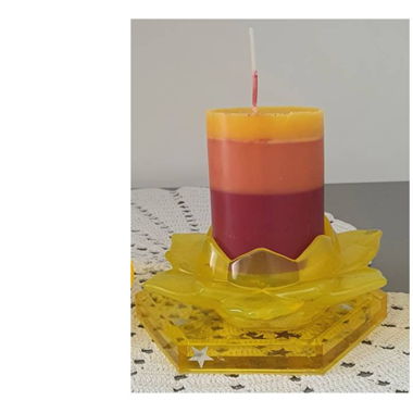 BOUGIES AVEC PORTE BOUGIE ET PLATEAU
