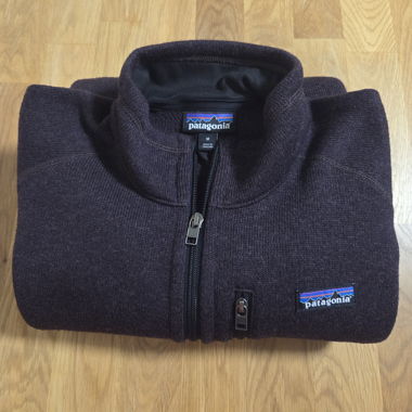 Patagonia-Fleece mit durchgehendem Reissverschluss, Bordeaux, Grösse M