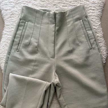 Pantaloni in tessuto Zara menta