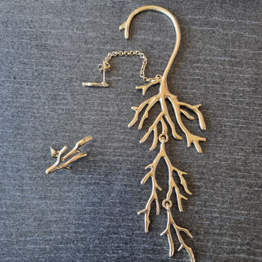 Gold Branch Ear Jacket Set