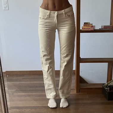 Weiße Weekday Jeans